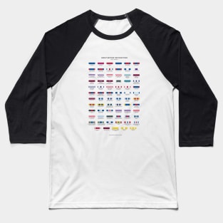 British Orders Decorations Military Medal Ribbons Baseball T-Shirt